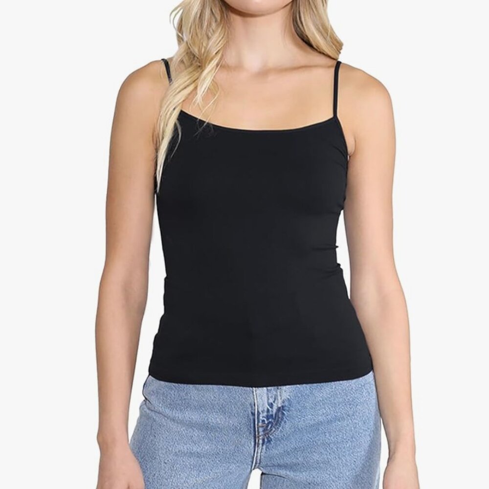 NIKIBIKI Women Seamless Classic Camisole Top in Black (one size)